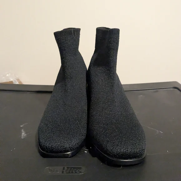 Eileen Fisher Black Ankle Booties - Picture 2 of 4
